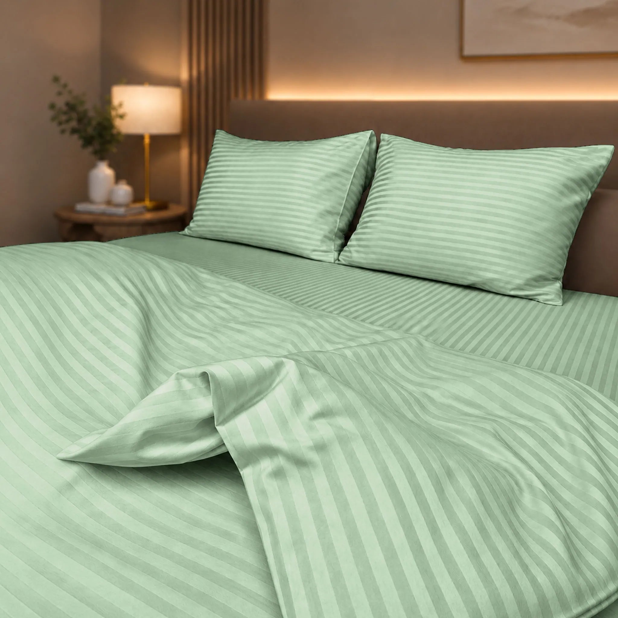 Sábana Listonada Premium color menta - JOSSline Ecuador