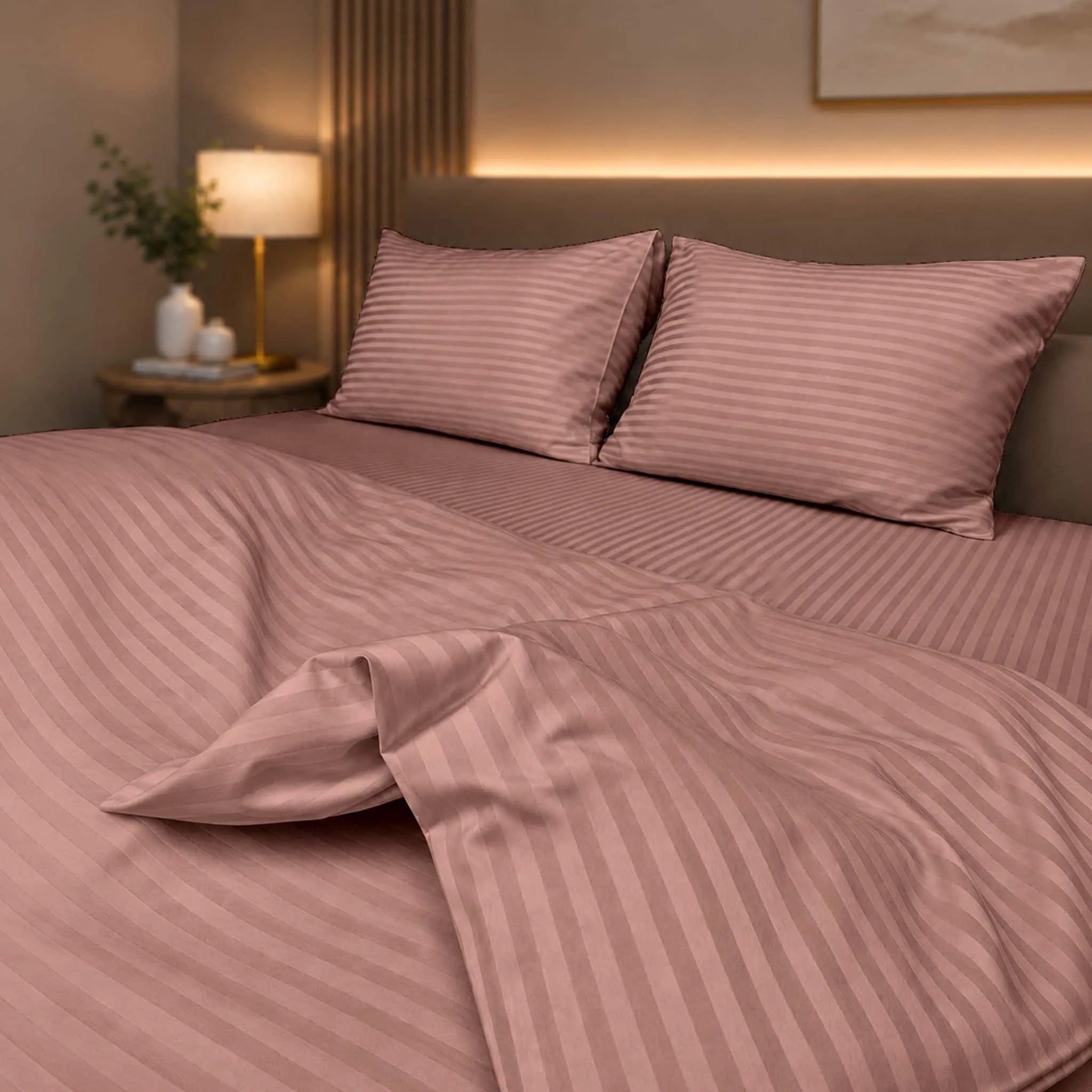 Sábana Listonada Premium color palo de rosa - JOSSline Ecuador