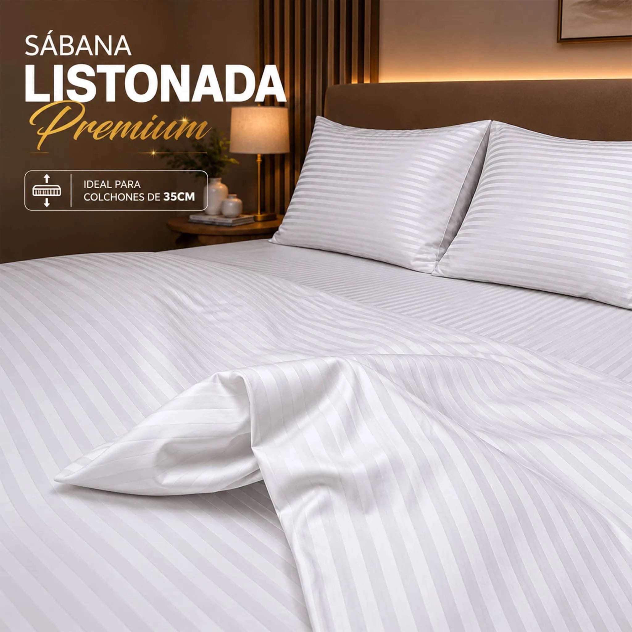 Sábana Listonada Premium | Elegancia, Suavidad y Ajuste Perfecto - JOSSline