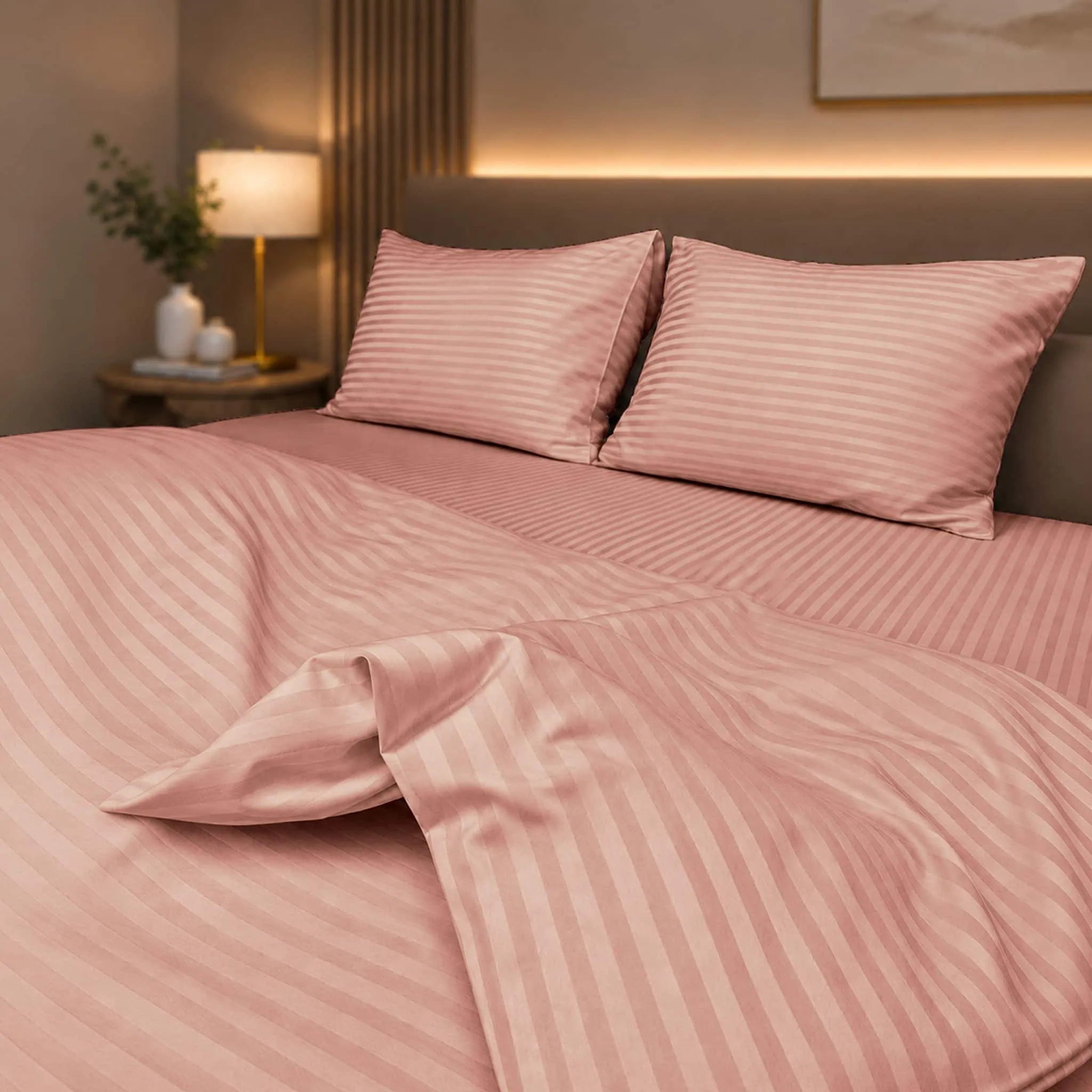 Sábana Listonada Premium color rosado baby - JOSSline Ecuador