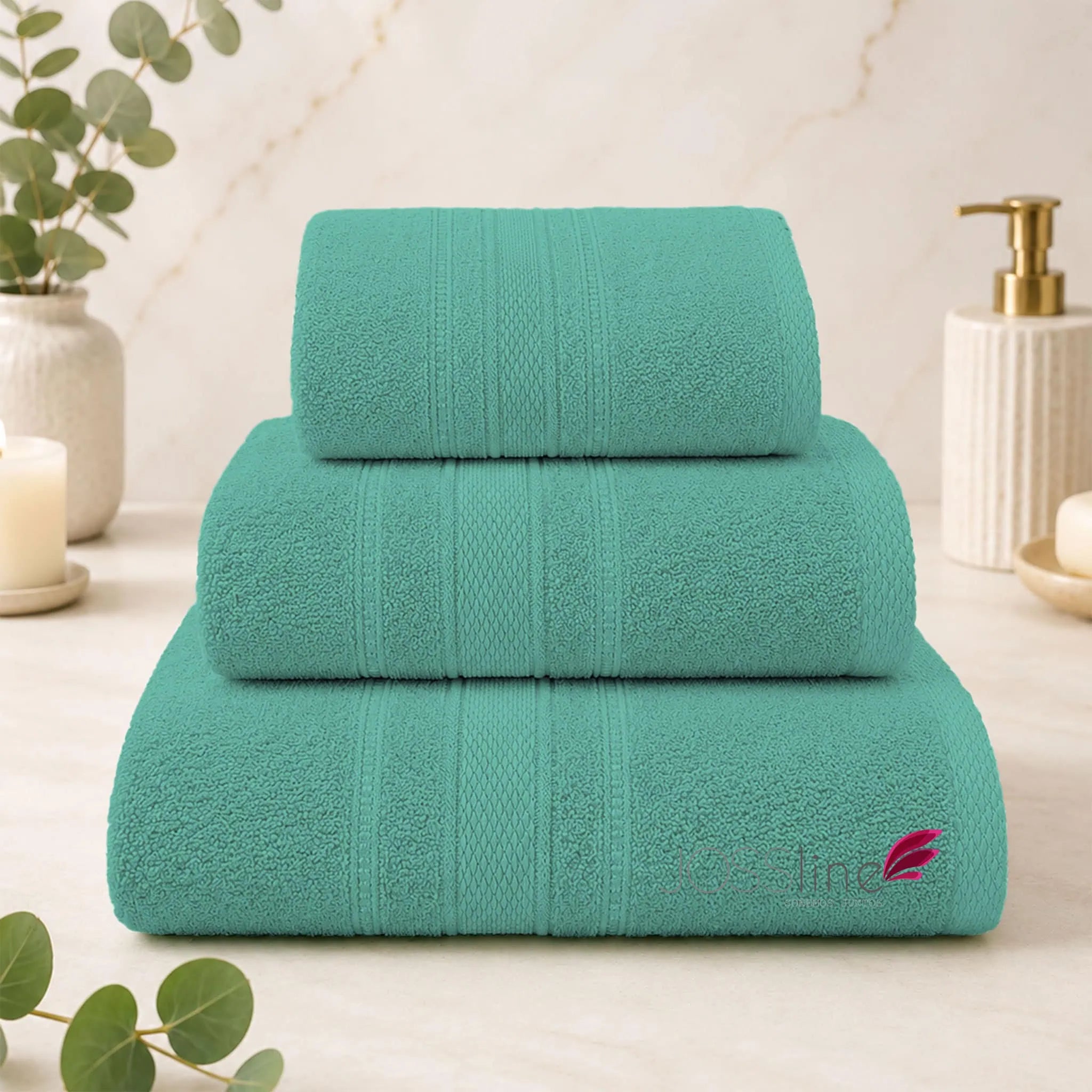 Set de toallas 100% algodón color menta – JOSSline